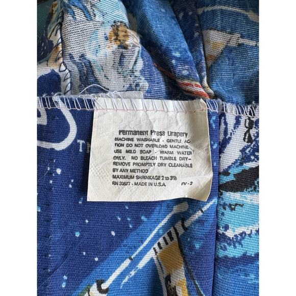 Vintage 1977 Star Wars Curtains Set 4 Panels Fabric Drapes Pleated Top 23"x62" - Picture 4 of 4